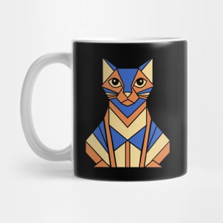 Geometric Cat - Abstract Animal Mug